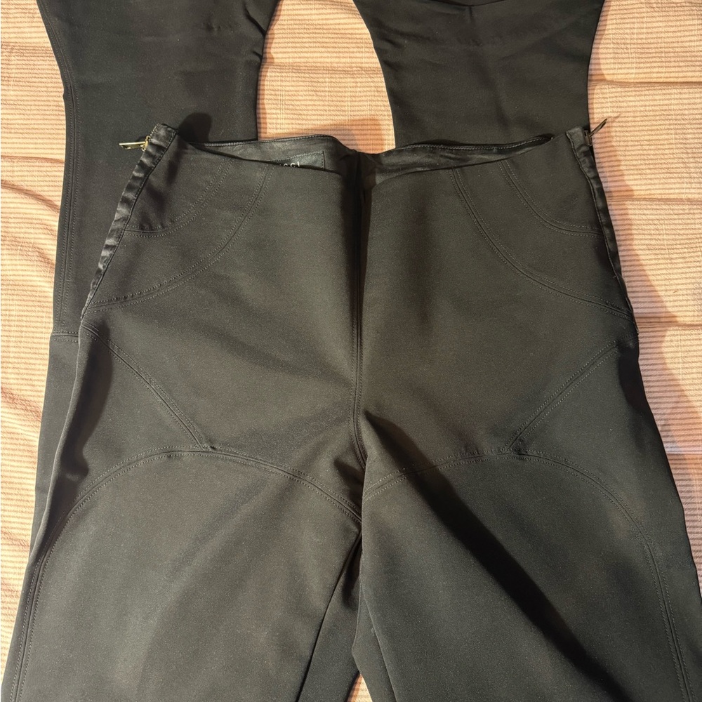 Gucci Black Trousers with Gold Zipper